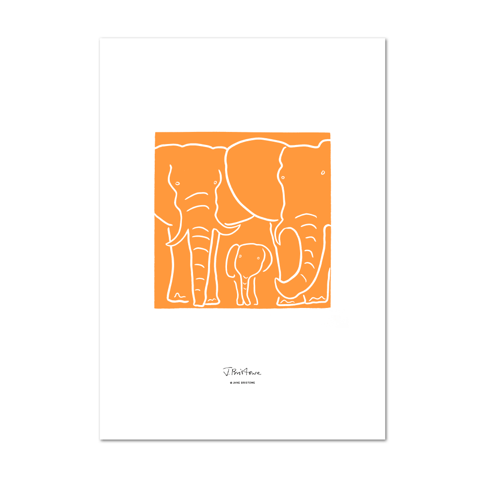 Picture of Elephant Orange | Large Print