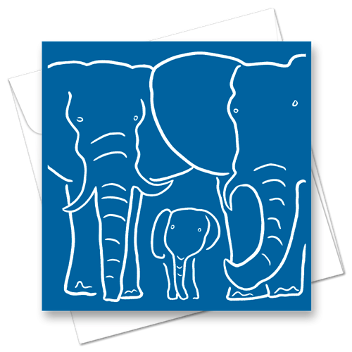 Picture of Elephant Blue | Card