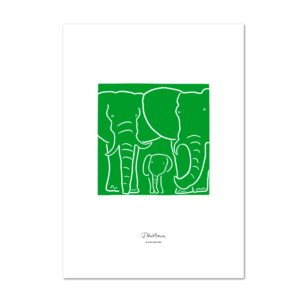 Picture of Elephant Green | Small Print
