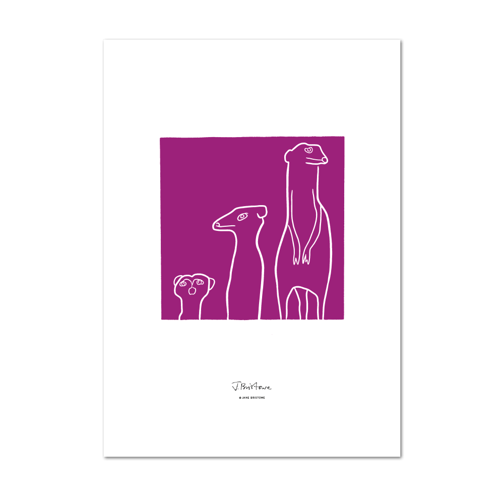 Picture of Meerkat Purple | Small Print