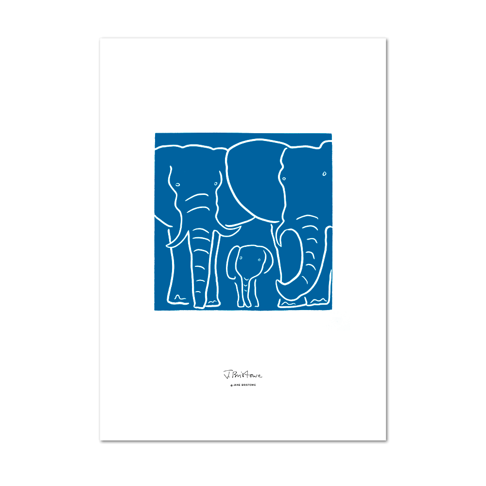 Picture of Elephant Blue | Small Print