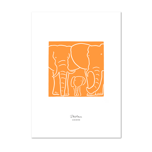 Picture of Elephant Orange | Small Print