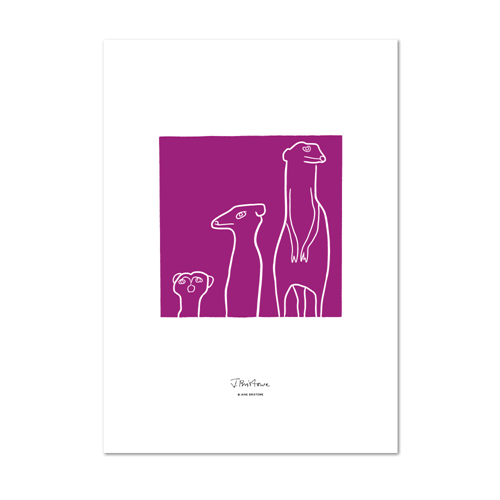 Picture of Meerkat Purple | Small Print