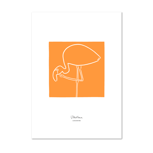 Picture of Flamingo Orange | Small Print